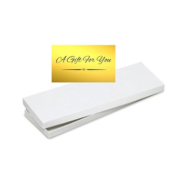 CAkeSupplyShop Celebrations® Exclusive 4pack Mens Tie/Socks White Gift Wrap Packaging Box with Decorative Stickers
