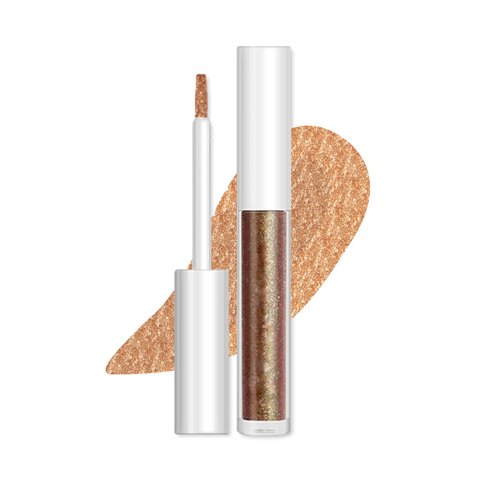 Kyannkra Liquid Glitter Eyeshadow,Liquid Glitter Eyeliner Metallic Glitter Shimmer Eye Looks Waterproof Long Lasting Quick-Drying Sparkling(T04)