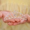 JWICOS Small Princess Comb Mini Silver Crystal Hair Comb Rhinestone Hair Accessories Comb Headband Decorations for Women and Girls (silver)