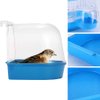 Tfwadmx Bird Cage Bath Parrot Bath Box Accessory Supplies Hanging Bathing Tub for Small Birds Canary Budgies Cockatiel Lovebirds