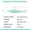 Mooipur Cat Teething Toys, Fun Cat Fish Toy for Kittens Dental Care, Cat Treating Dispensing Toy No Catnip Included, Durable Silicone Cat Toy (1 PCS), Grey