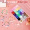 Redtwo 3400 Pcs Clay Beads Bracelet Making Kit, Friendship Bracelet Kit for Jewelry Making, Flat Polymer Heishi Beads with Charms, Gifts Crafts Set for Girls Ages 6-12