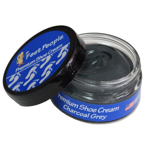 FeetPeople Premium Shoe Cream 1.5 oz, Charcoal Grey