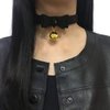 Bell Choker Collar Necklace Lolita Bow Collar Cat Kitty Velvet Necklace (E)