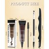 Waterproof Tinted Brow Gel, Caramel Tinted Thickening Brow Mascara, Brow Fast Sculpt, Long Lasting Transfer-Proof, Eyebrow Gel Tint with Brow Brush & Razor, Fill in Eyebrows and Cover Gray Hair-B02#