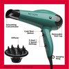 REVLON Volume Booster Hair Dryer with Diffuser | Voluminous Lift and Body | 1875W Blow Dryer with Ionic Technology for Salon Styled Finish with Less Frizz (Green)
