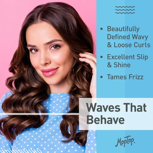 MopTop Wavy Hair Products Set, Treatment Routine For Wavy Hair, 2 oz Detox Shampoo, Gentle Shampoo, Light Conditioner, Leave-in Conditioner & Curly Hair Cream, Moisturizing Lightweight Hold Bundle