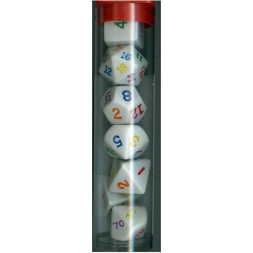 Koplow Games Rainbow Polyhedral Dice 7 Piece Set