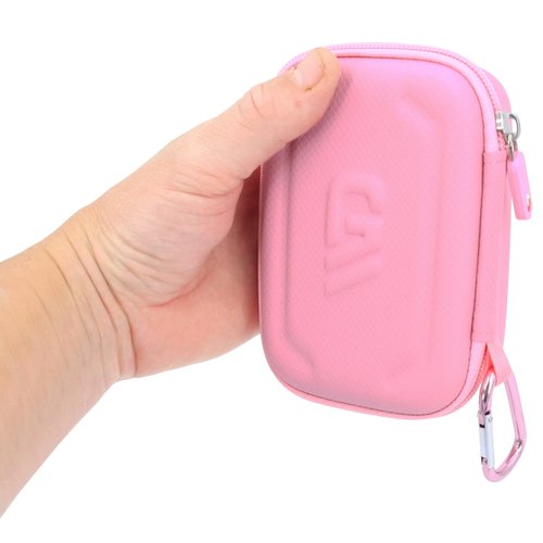 CASEMATIX Retro Handheld Game Console Case Compatible with HigoKids QS4 Portable Retro Video Game Player, Mademax RS-1 Gaming Console, E-MODS Arcade Pocket Player and More Up to 4.75", Pink Case Only