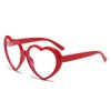 JOVAKIT Heart Blue Light Glasses for Women Vintage Fashion Red Heart Frame Glasses Computer Eyeglasses Prevent Headache (Red)