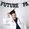 Future PA Banner - Congrats Physician Assistant Bunting Sign, Medical School/Nursing School Graduation Party Decorations Supplies, Black Glitter