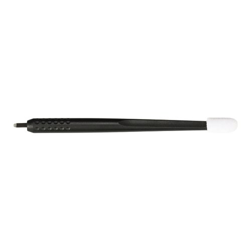 PACK OF 10 - Mellie Microblading Disposable Microblading Pen with Pigment Sponge Disposable Tool For Creating Eyebrows Microblading Supplies (Black, U18 .18mm)