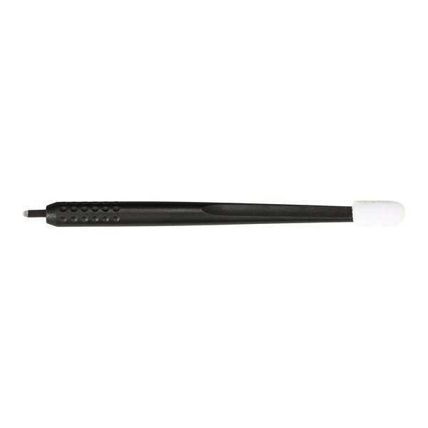 PACK OF 10 - Mellie Microblading Disposable Microblading Pen with Pigment Sponge Disposable Tool For Creating Eyebrows Microblading Supplies (Black, U18 .18mm)