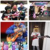 GuassLee Inflatable Rock Star Toy Set, 18 Pack Inflatable Party Props - 4 Inflatable Guitar, 6 Microphones, 6 Shutter Shading Glasses, 1 Saxophone and 1 Inflatable Keyboard Piano Inflatable Rock toys