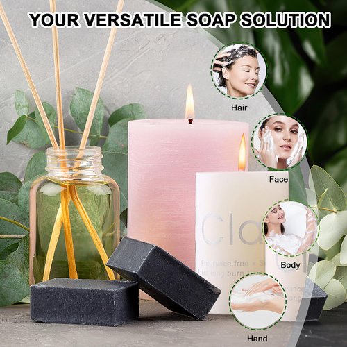 2024 New Ballboyz Face Soap, 2PCS Activated Charcoal Soap Bar Black Soap (2 * 100g) ﻿﻿