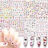 8 Sheets Cartoon Nail Stickers 3D Self-Adhesive Nail Decals Nail Art Supplies Designer Nail Stickers for Women Girls Nail Design Cute Cartoon Manicure Decoration Accessories