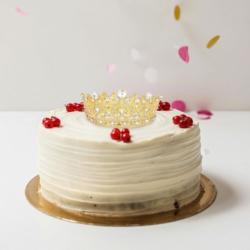 GAFATORY Crowns for Women Birthday Crown Cake Topper Gold Queen Crown Tiara for Little Girls Crystal Rhinestones Princess Crown for Prom Costume Party Halloween Valentines Bridal Christmas