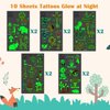 Cerlaza 136 Styles Luminous Animals Temporary Tattoos for Kids, Jungle Theme Party Supplies Favors for Boys and Girls, Safari Zoo Wild One Birthday Decorations Toddlers Tatoo-10 Sheets