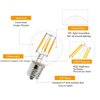 5-Pack E17 S11 LED Light Bulb,E17 Intermediate Base Mini Globe Bulb 4W Warm White 2700K,40 Watt S11 G40 Incandescent Bulb Replacement for Desk Lamp,Cabinet,Closet Non Dimmable