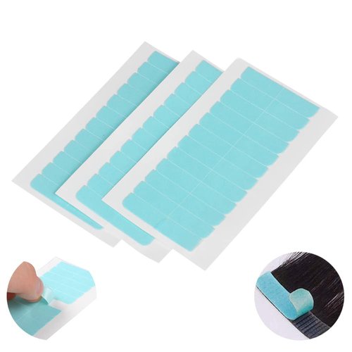 60 Pieces Hair Extension Tape Strong No-Residue Bonding Double Sided Adhesive Tape In Extension Replacement Tape 4cm*0.8cm