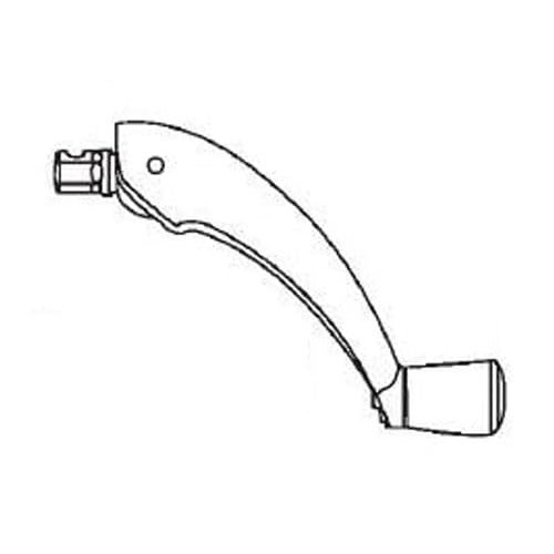 Window Operator Handle, Crank Type, Folding, White, 5/16" Spline Size