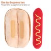 Jeanoko Hot Dog Toy Exquisite Design Food Shape Stuffed Toy Squeezable Soft Plush Dog Toy Soft Plush Hot Dog Shape for Cats Dogs