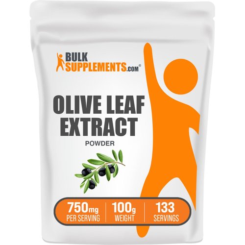 BULKSUPPLEMENTS.COM Olive Leaf Extract Powder - Herbal Supplement Powder, Antioxidants Source - Gluten Free - 750mg per Serving, 133 Servings (100 Grams - 3.5 oz)