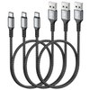 Fbokunma USB C Cable 1.6FT [3Pack], 20inch 3A USB to USB C Cable Nylon Braided Fast Charge Cord for iPhone15/15Pro/15Pro Max/15Plus,Galaxy S23/S22/S21,Note10/9, Power Bank and Other USB-C Devices