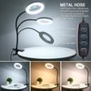 10X Magnifying Glass Lamp with Light Magnifier Light with Clip, Adjustable Flexible Gooseneck, 3 Color Modes Magnifying Lamp with USB Powered, Perfect for Daily Hobbies Repairing, Reading, Crafts