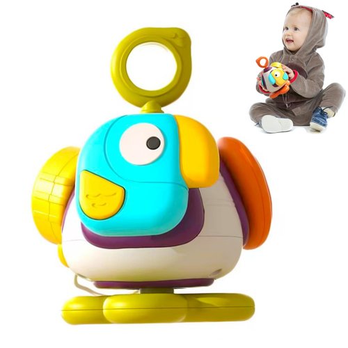 PDQROG Busy Cube Baby Travel Toy – Sensory Toys for Toddlers 2 3 Years Old - Montessori Learning Toys 18 24 Months-Gift for Boys and Girls (Woodpecker)