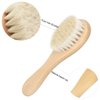Molylove Baby Hair Brush, Wooden Goat Bristles Hair Brush for Newborns & Toddlers, Ideal for Cradle Cap, Perfect Baby Registry Gift, Hypoallergenic, 1 Count