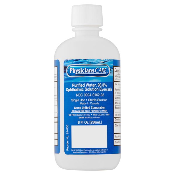 PhysiciansCare by First Aid Only 24-050 Eye Wash Solution, 8 oz Bottle