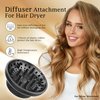 Hair Diffuser Attachment Universal Diffuser Hair Dryer for Curly Hair, Hair Dryer Diffuser for Blow Dry and Volumizing, Hair Diffuser for Curly Hair and Natural Wavy Hair (Black)