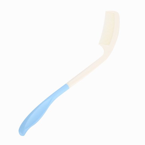 Riteu Hair Brush, Long Handled Hair Brush - Design Of Handle Long Comb, Easy To Grip, Resistant Chain Headwrap Non-Slip Grip For Hair Brushes For Prolonged Use, White