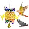 Hyamass Bird Chewing Toys, Foraging Shredder Bird Toys, Bird Hanging Cage Climbing Foot Toys with Bell for Parrots Conures, Love Birds, Budgie, Small Parrots