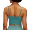 Lemedy Women Padded Sports Bra Fitness Workout Running Shirts Yoga Tank Top (L, Teal Green)