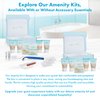 1-Shoppe All-in-Kit|Aqua Organics Amenity & Accessory Kit|1oz Travel Size Shampoo, Conditioner, Lotion, Body Wash,Body Bar, Cleansing Bar, Shave & Dental Sets, Make-Up Remover Wipes & Vanity Kit|1 set