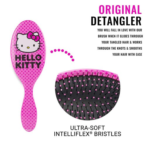 Wet Brush Original Hello Kitty Detangling Brush - Original Hello Kitty - All Hair Types - Ultra-Soft IntelliFlex Bristles Glide Through Tangles with Ease, Pink, 1 Count