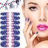 JERCLITY 168 Pieces 12 Sheets Independence Day Nail Wraps for Short Nails 4th of July Nail Polish Strips Patriotic American Flag Nail Strips Self-Adhesive Nail Stickers for Memorial Day