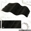 Moresoo Clip on Hair Extensions Human Hair Black 10inch Short Hair Extensions Clip in Human Hair Natural Black Clip in Hair Extensions Off Black #1B 5Pieces 70Grams