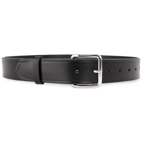 First Class Police, Sheriff, and Security 1.5" & 1.75" Plain and Basketweave Uniform Work Duty Genuine Leather Belt (54, Plain 1.50" Nickel Buckle)
