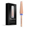 MelodySusie Super Long 5 in 1 Nail Drill Bits, 3/32'' Carbide Tungsten Bits, Suitable for Manicure Pedicure Cuticle Gel Polishing, Professional Advanced Bits, Rose Gold, Series Bit-X, Medium