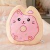 CozyWorld 12" Sprinkle Donut Plush Pillow, Pink Cat Plush Kitten Stuffed Animal Squishy Plush Toy Cat Throw Pillow Donut Party Supplies Decorations for Kids Girls