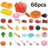 KucuRee 66Pcs Play Food Cutting Set, Pretend Play Food Set for Kids Kitchen, Cutting Fruits and Vegetable Toys, Early Development Education Toys, Christmas and Birthday Gifts for Girls and Boys