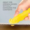 Klever Kutter Safety Box Cutter, 5 Count, Yellow - Plastic Utility Knife - Disposable, Reduces Injuries & Accidental Product Damage - Non-Retractable, Secure Grip - Pack of 1
