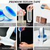 5 Rolls Premium Teflon Tape Plumbing, Plumbers Tape for leaks, PTFE Tape, Thread Seal Tape for Shower Head, Waterproof Pipe Sealant Tape, Water Hose Faucet Repair Sealing Tape (0.71Inch*590Inches)
