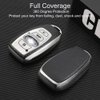 Cacacar for Subaru Key Fob Cover, Premium Soft TPU Leather Full Cover Protection Key Fob Case for Subaru Forester Outback BRZ Legacy CrossTrek Smart Key Protector,Silver