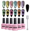 AIMEILI Cat Eye Gel Nail Polish Soak Off U V LED Hema Free Nail Polish Nail Art Manicure Color Set Of 6pcs X 10ml - Kit Set 48