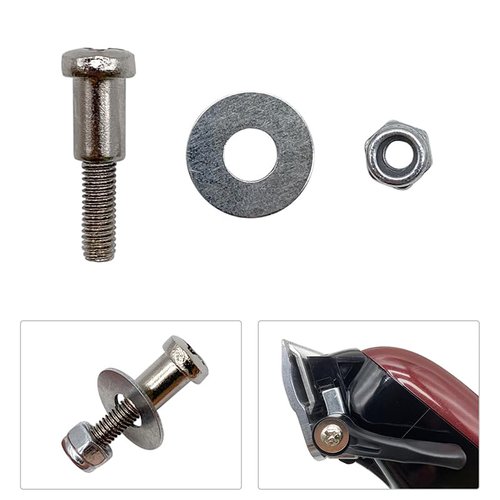 TorSor 2 Pack Hair Clippers Adjusting Lever Mounting Screw and Nuts Adjustable Rod Toggle Power Switch Replacement Dial Button Mount Screws for Clipper Magic Clip WAHL 8148 8504 8591 1919 Repair