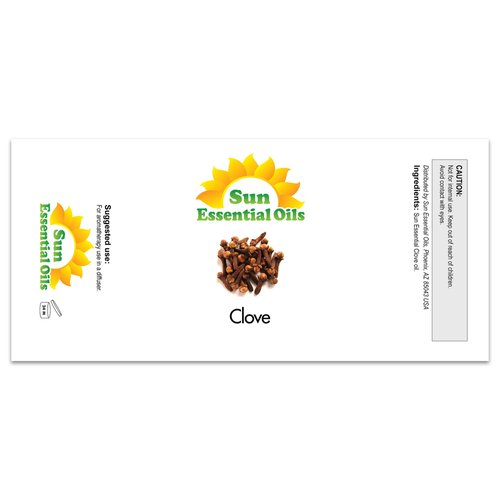 Sun Essential Oils - Clove Essential Oil 4 oz Clove Oil for Diffuser, Skin, Aromatherapy with Dropper - Clove Oil Aromatherapy - Clove Diffuser Oil